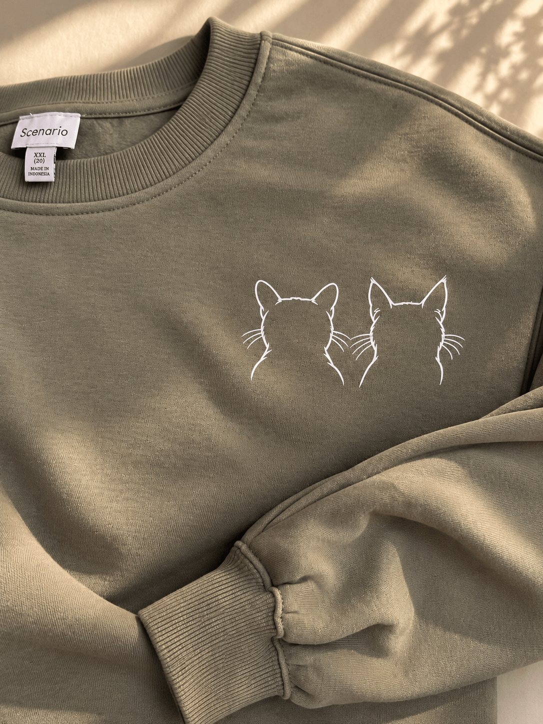 Cats Embroidered Sweater